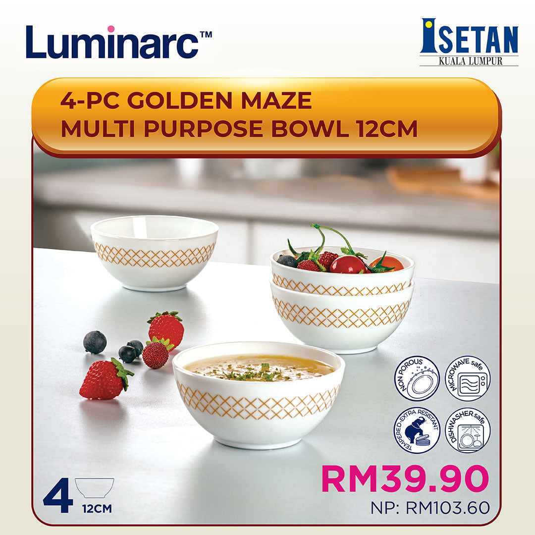 [Pickup only] Golden Maze Multipurpose Bowl 12cm (4pcs)