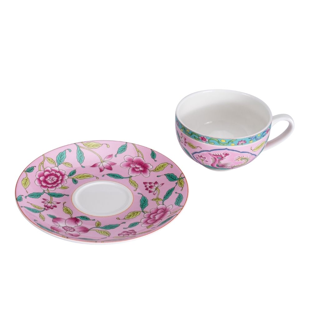 [Pickup Only] Blossom Prosperity Cup and Saucer 200ml (Pink)