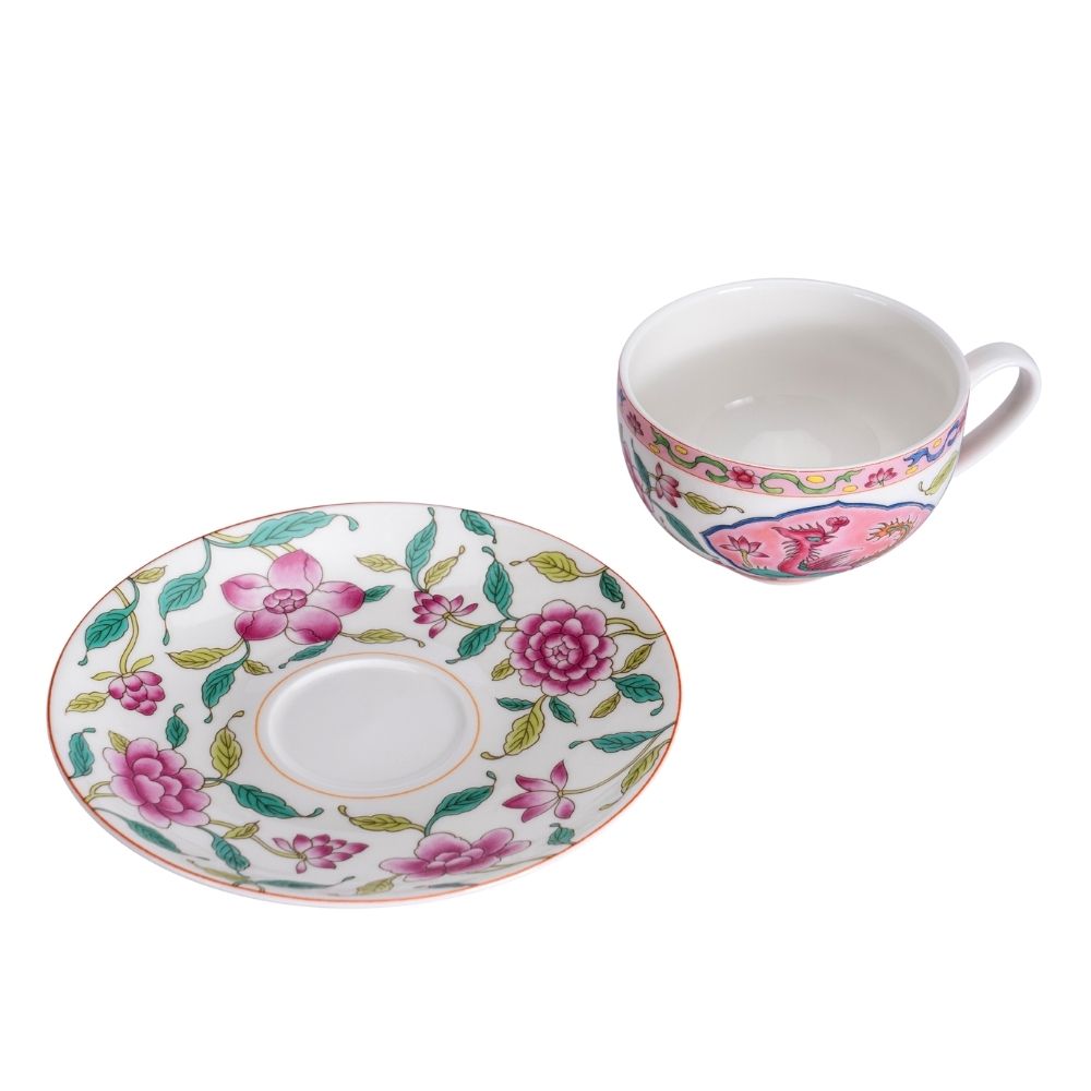 [Pickup Only] Blossom Prosperity Cup and Saucer 200ml (White)