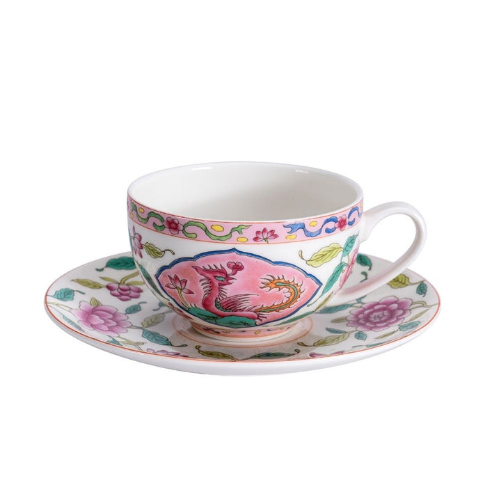 [Pickup Only] Blossom Prosperity Cup and Saucer 200ml (White)