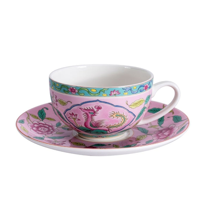 [Pickup Only] Blossom Prosperity Cup and Saucer 200ml (Pink)