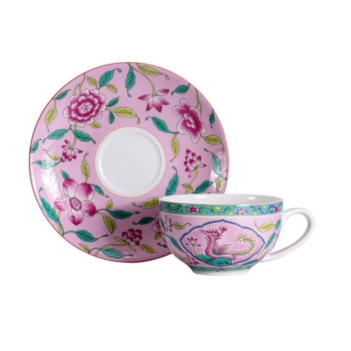 [Pickup Only] Blossom Prosperity Cup and Saucer 200ml (Pink)