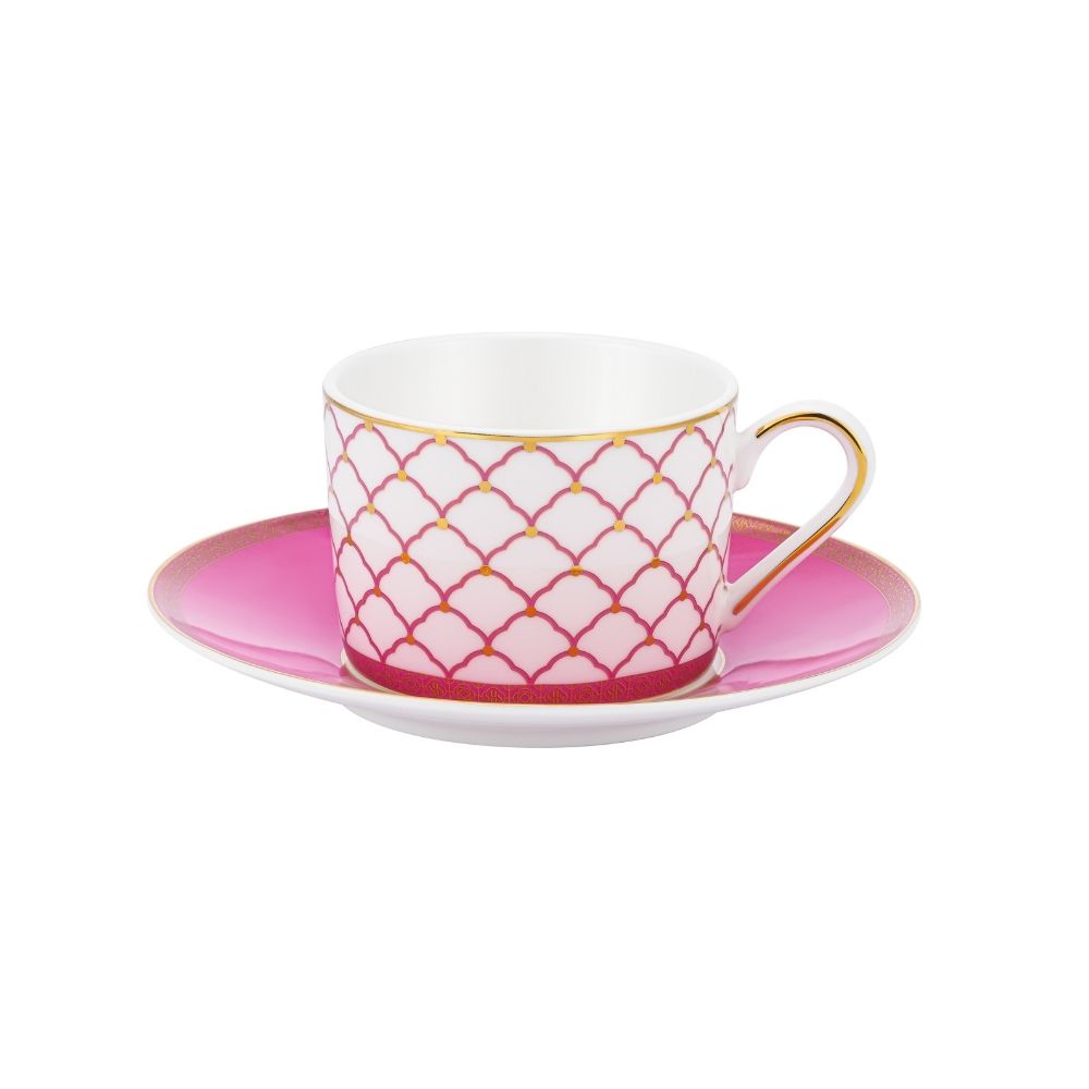 [Pickup Only] Begonia Cup and Saucer 170ml (Pink)
