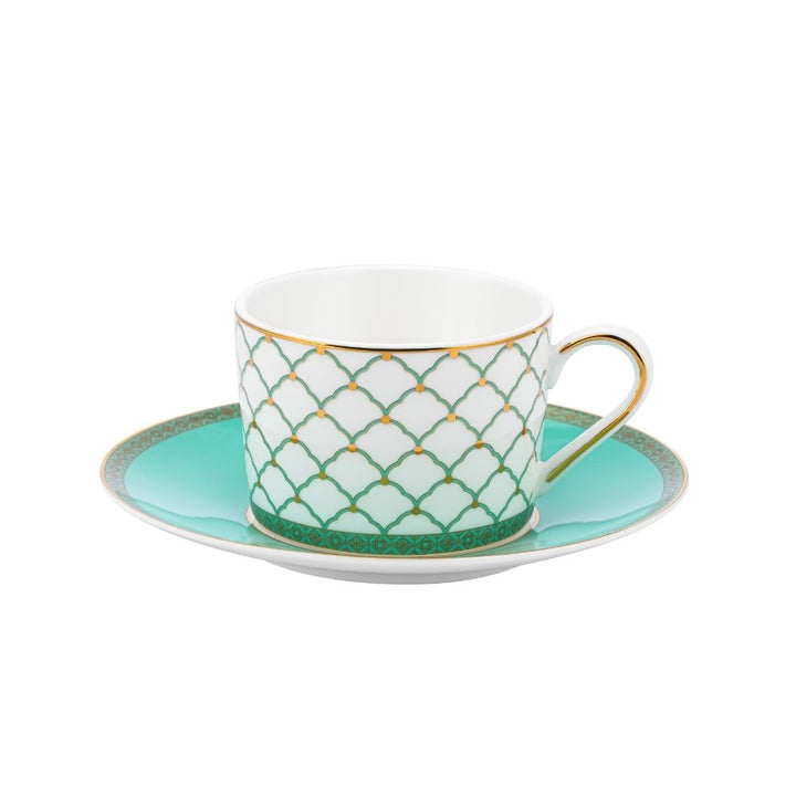 [Pickup Only] Begonia Cup and Saucer 170ml (Green)
