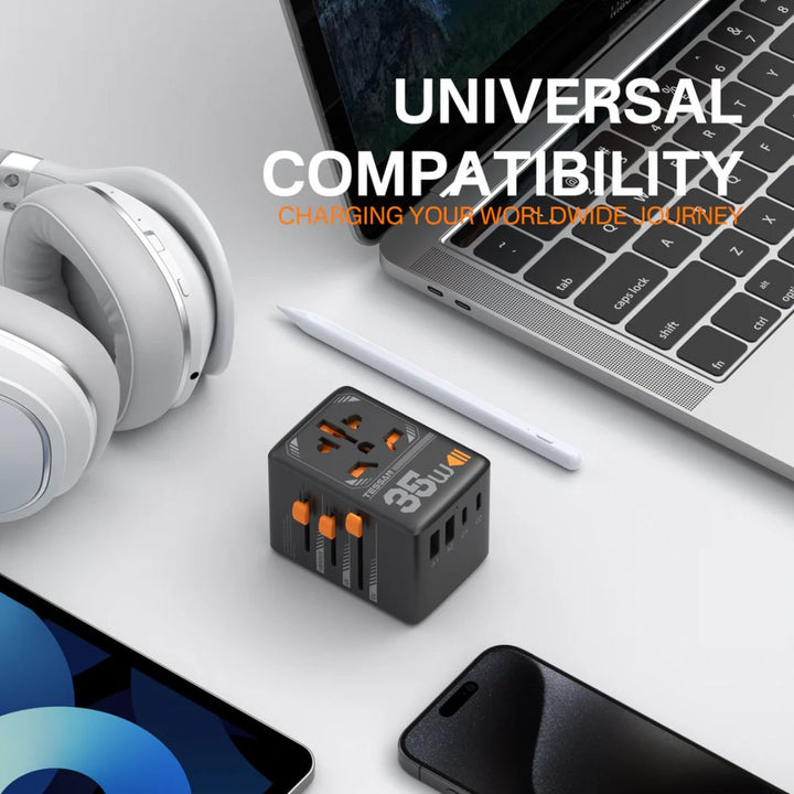 Tessan 35W Universal Travel Adapter 5 Port