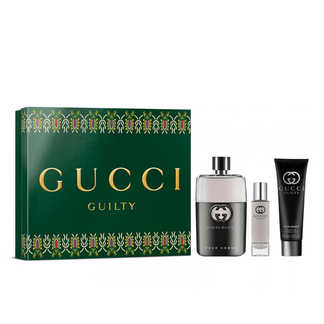 Gift Set 26 : Guilty Pour Homme EDT 90ml + Shower Gel + Ts 15ml