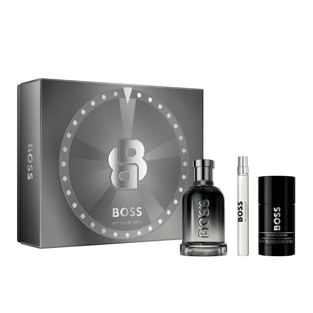 Gift Set 26 : Boss Bottled Beyond For Him EDP 100ml + Pen Spray 10ml + Deo Stick 75ml