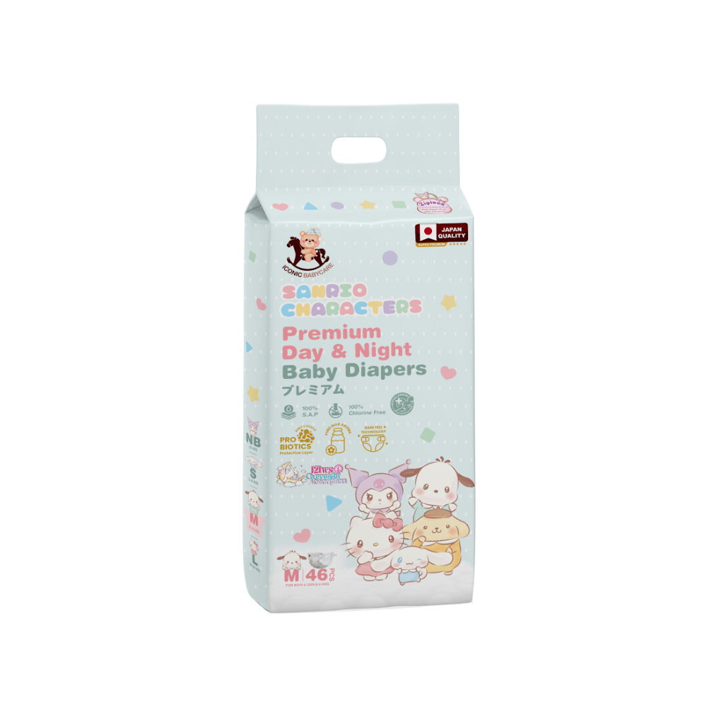 Iconic Babycare x Sanrio Premium Baby Diapers (Tape)