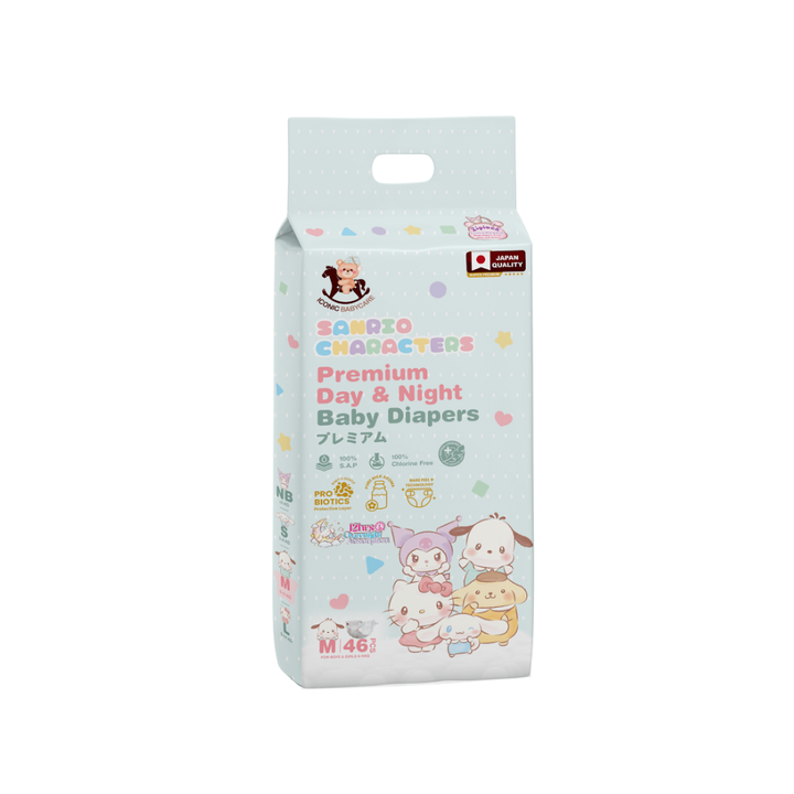Iconic Babycare x Sanrio Premium Baby Diapers (Tape)