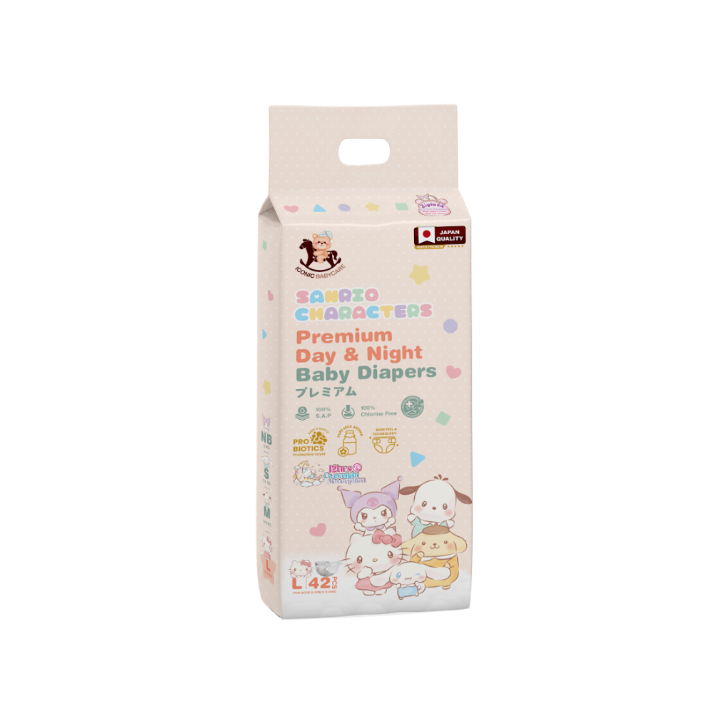 Iconic Babycare x Sanrio Premium Baby Diapers (Tape)