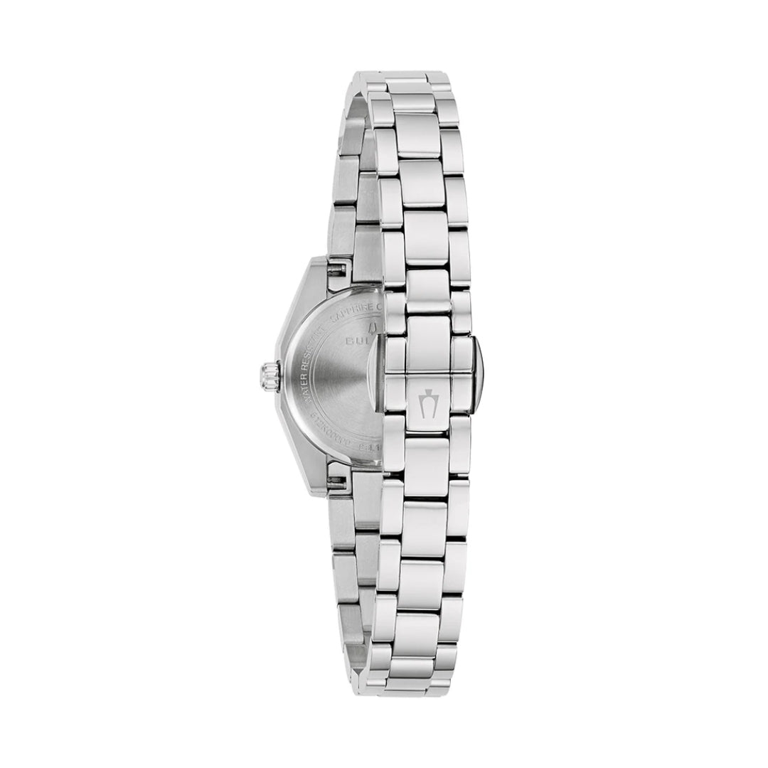 96L345 Lady Classic Surveyor Mini Quartz Watch - Silver Light Blue