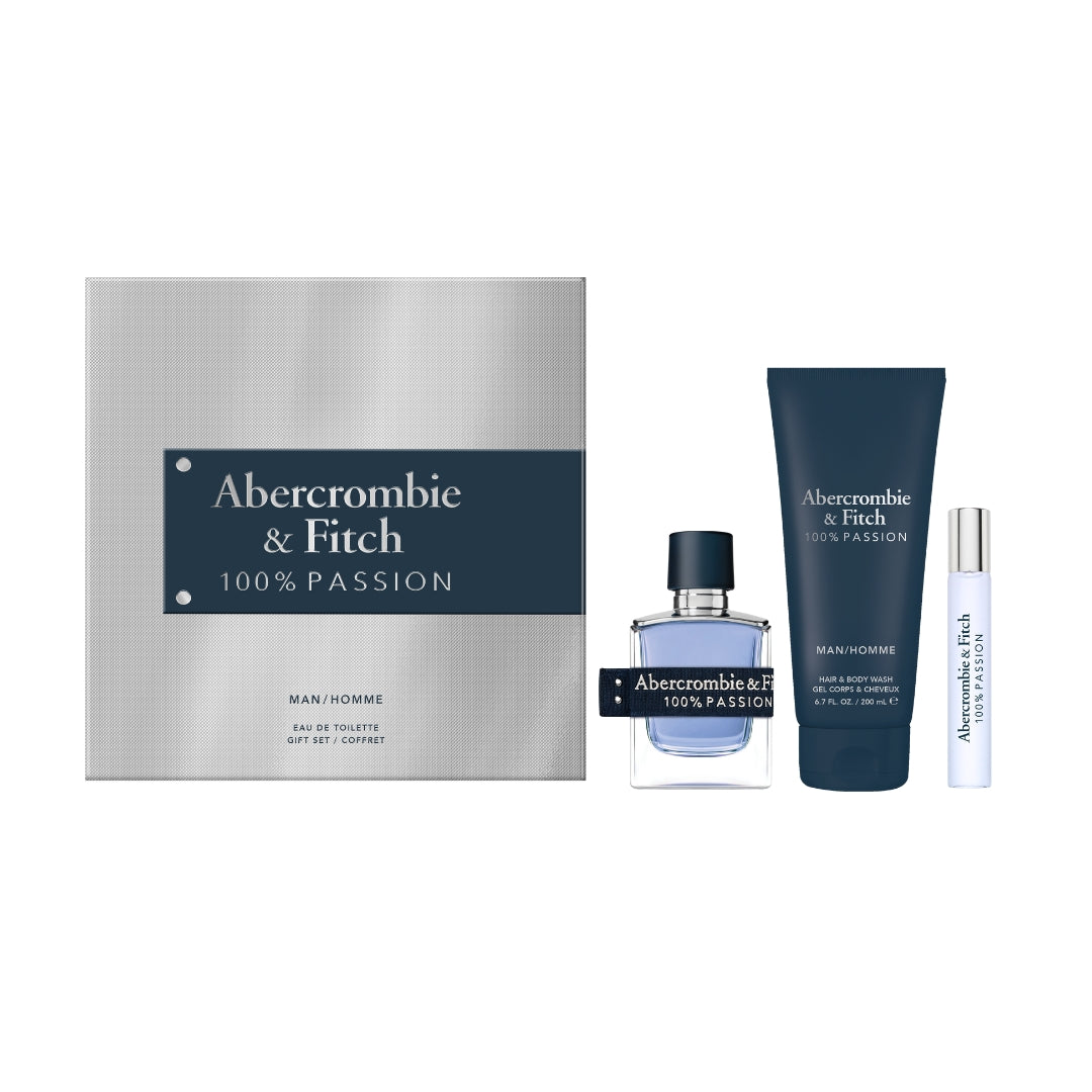 Gift Set 25 : 100% Passion Man EDT 100ml + 15ml + Body Wash 200ml
