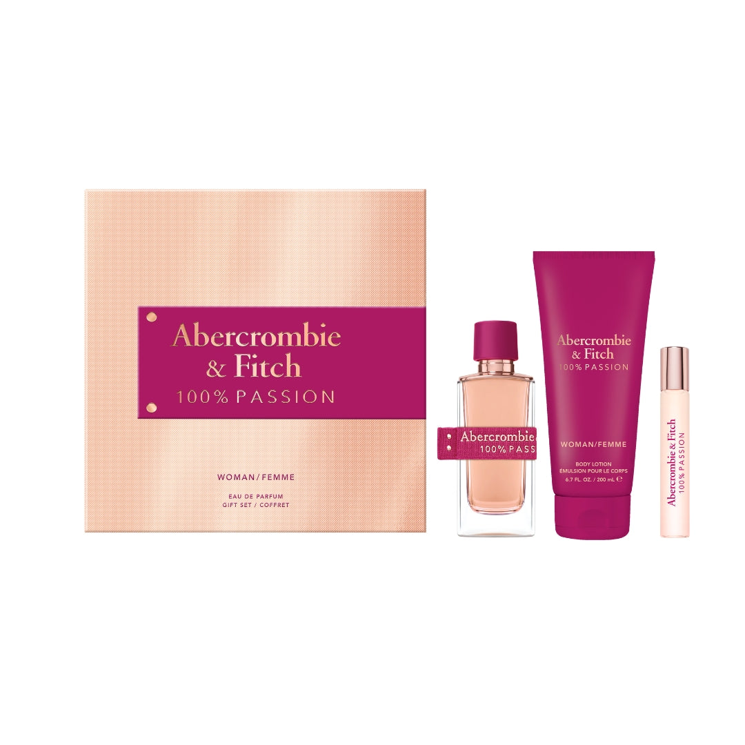 Gift Set 25 : 100% Passion Woman EDT 100ml + 15ml + Body Lotion 200ml