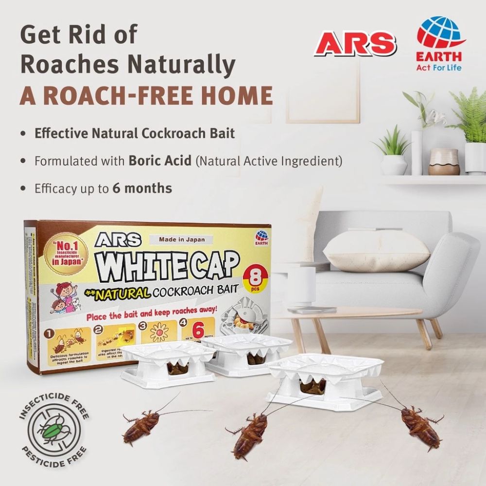[Bundle of 2] White Cap Natural Cockroach Bait 8s