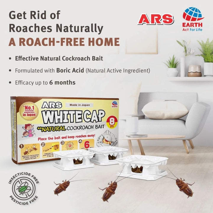 [Bundle of 2] White Cap Natural Cockroach Bait 8s