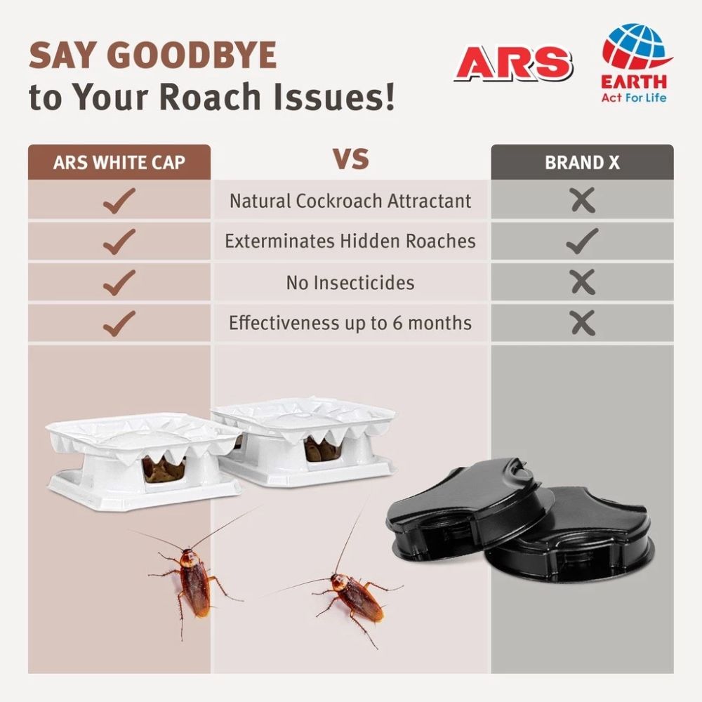 [Bundle of 2] White Cap Natural Cockroach Bait 8s
