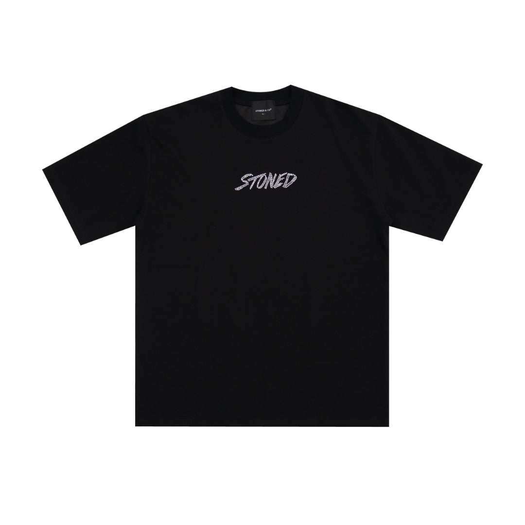 ATC : Genetic Hexagon Rhinestone Tee Black