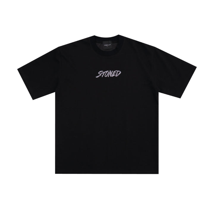 ATC : Genetic Hexagon Rhinestone Tee Black