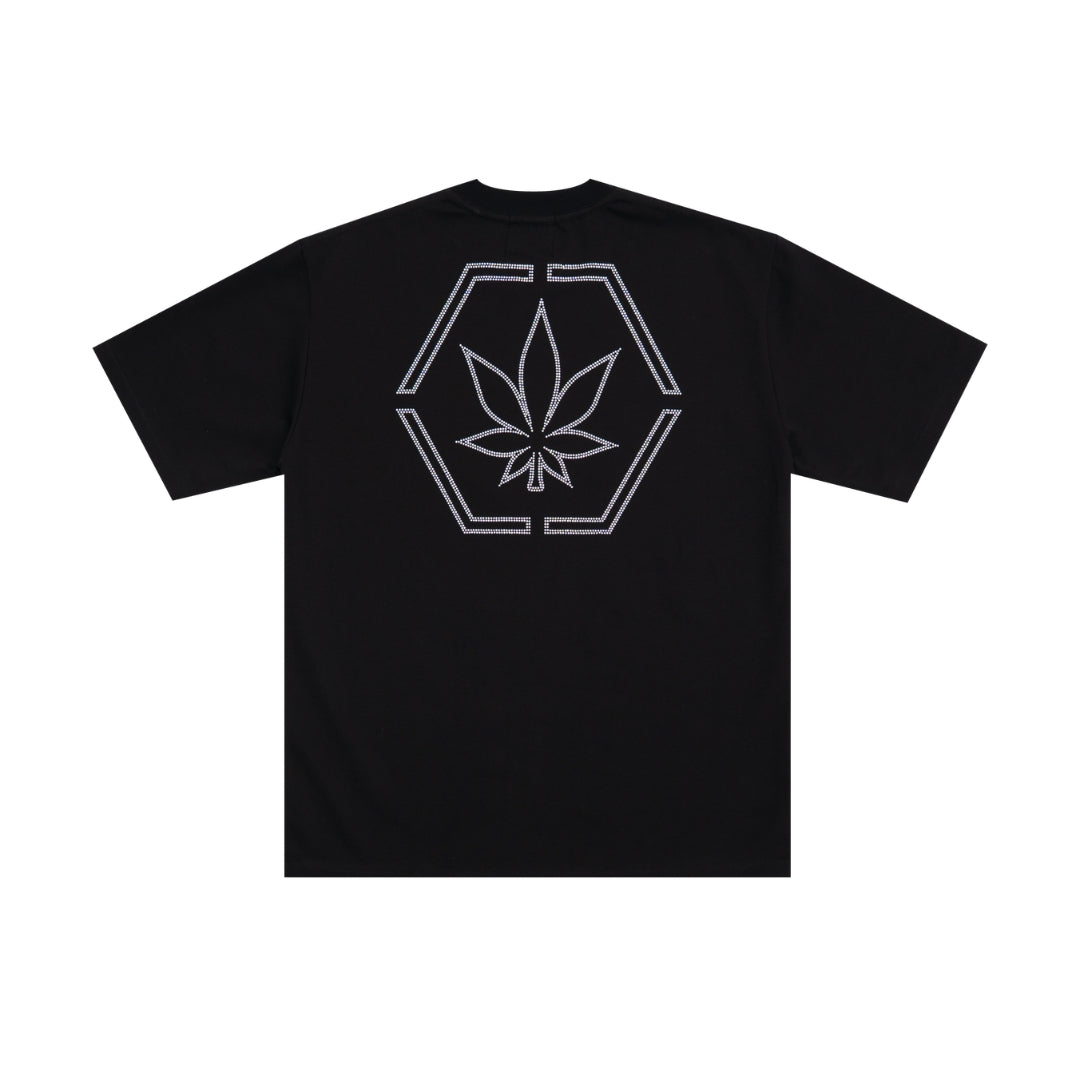 ATC : Genetic Hexagon Rhinestone Tee Black