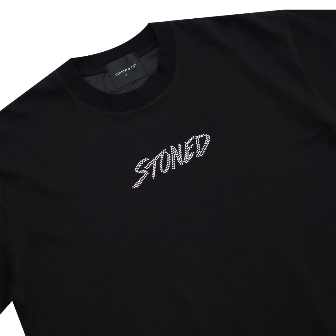 ATC : Genetic Hexagon Rhinestone Tee Black