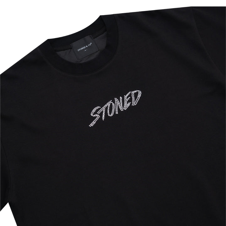 ATC : Genetic Hexagon Rhinestone Tee Black