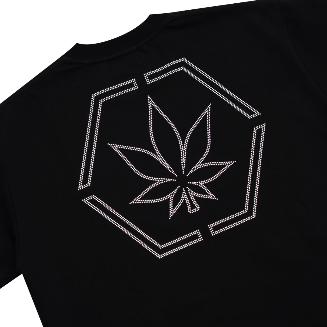ATC : Genetic Hexagon Rhinestone Tee Black