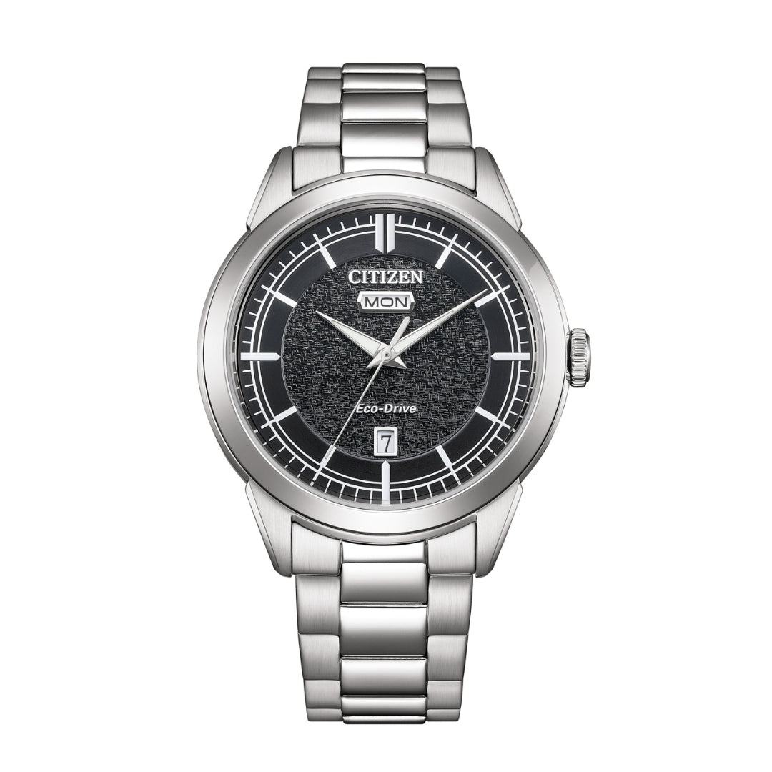 AW0151-85E Eco-Drive Super Titanium Stainless Steel Strap - Black