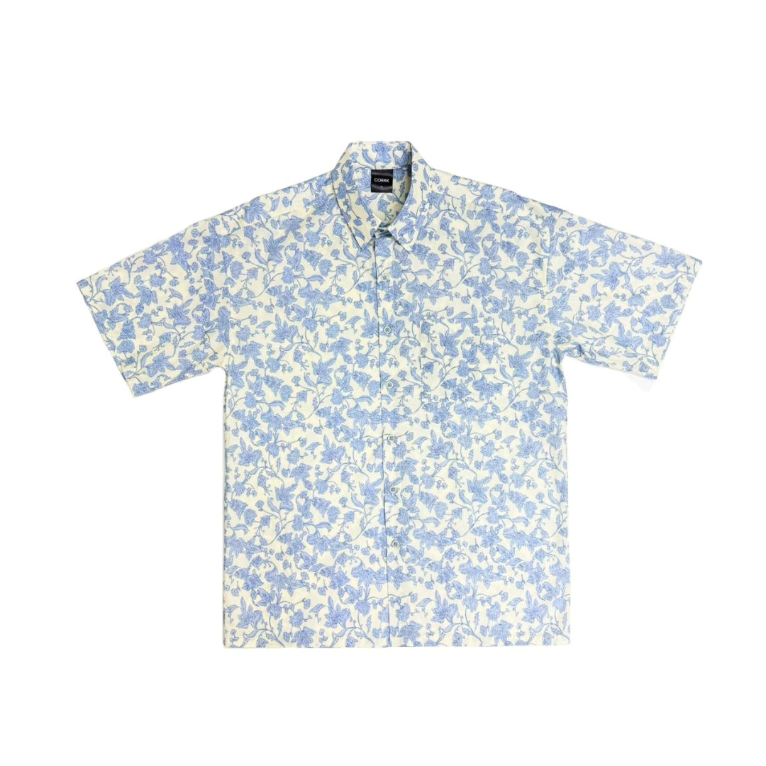 Aged Blue Floral Shirt SS26