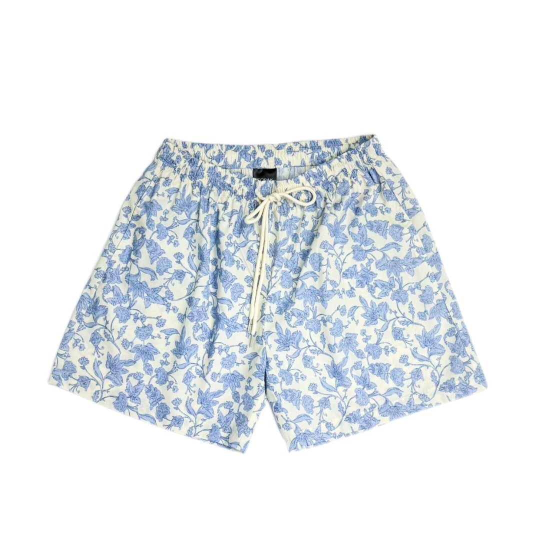 Aged Blue Floral Shorts SS26