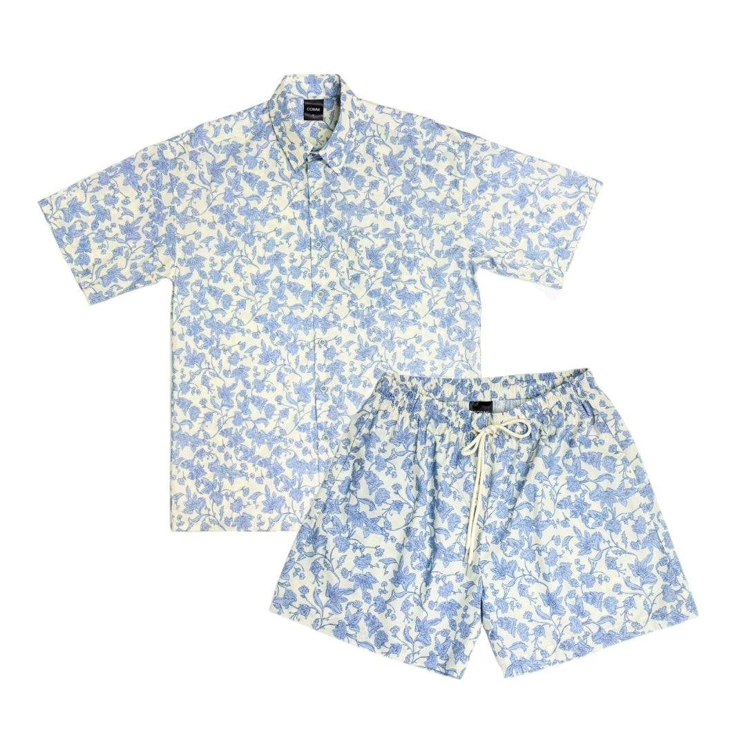 Aged Blue Floral Shirt SS26
