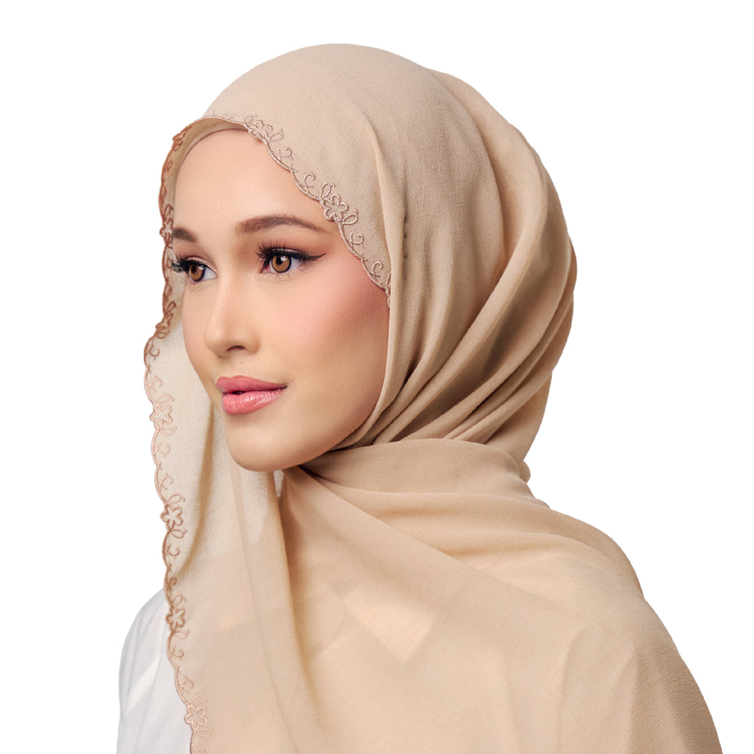 Sulam Surya Chiffon Linen Scarf