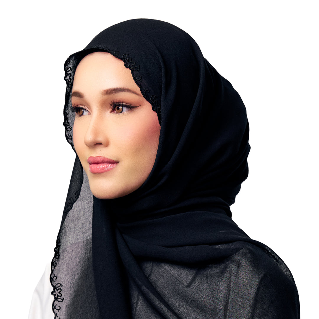 Sulam Surya Chiffon Linen Scarf