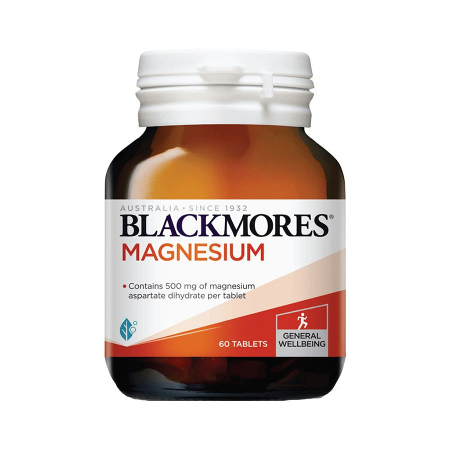 Blackmores Magnesium supplement bottle on a white background