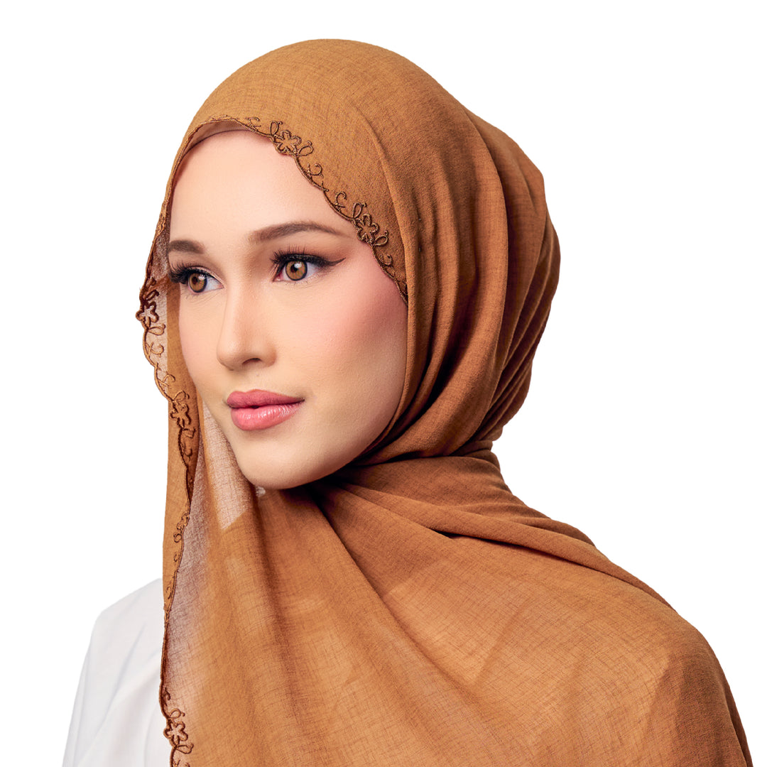 Sulam Surya Chiffon Linen Scarf