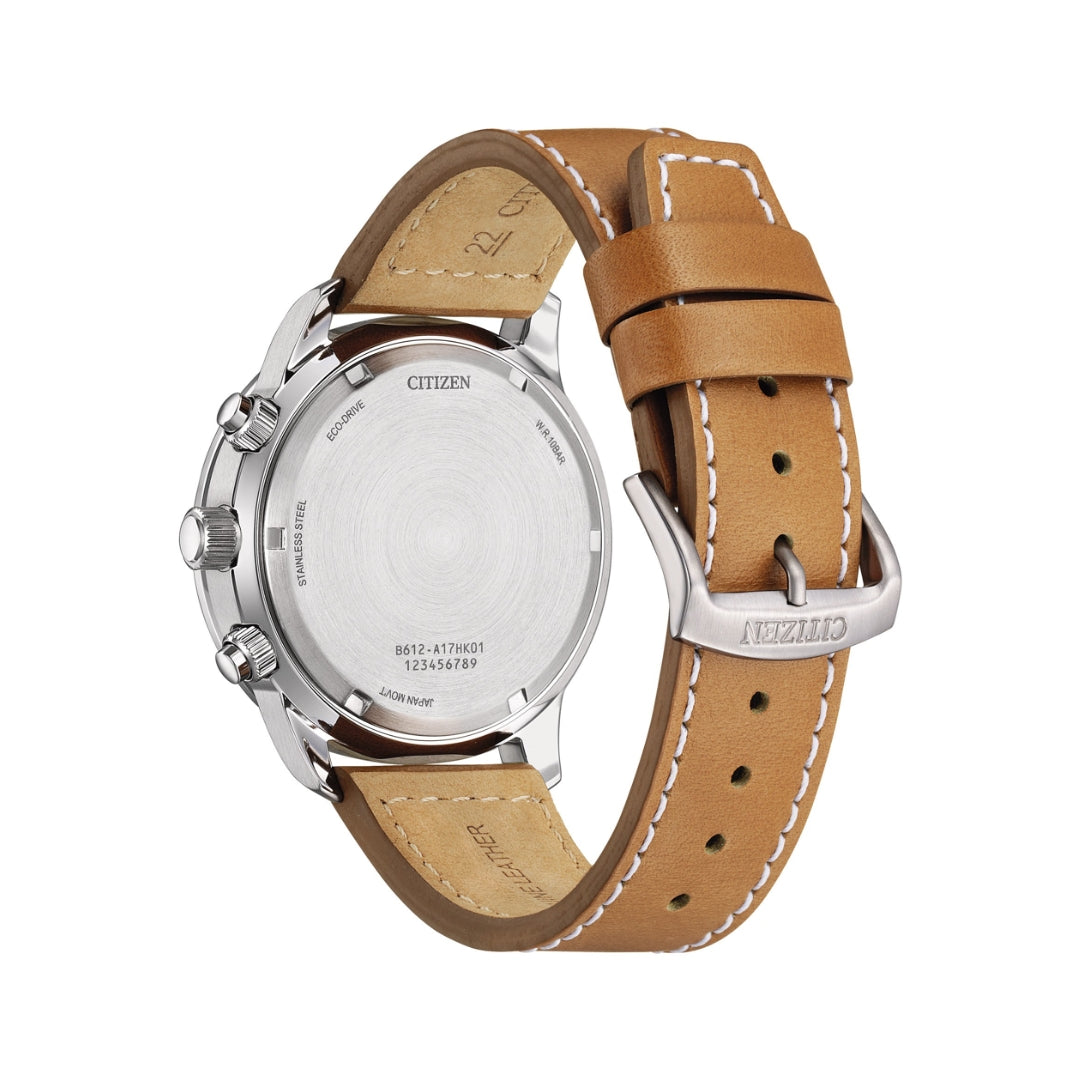 CITIZEN CA0880-15X Eco-Drive Gents Leather 44mm - Beige | Isetan KL Online Store
