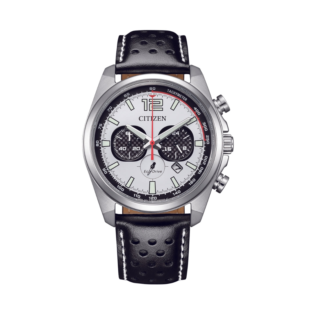 CITIZEN CA4640-09A Eco-Drive Male Leather White ø 41mm | Isetan KL Online Store