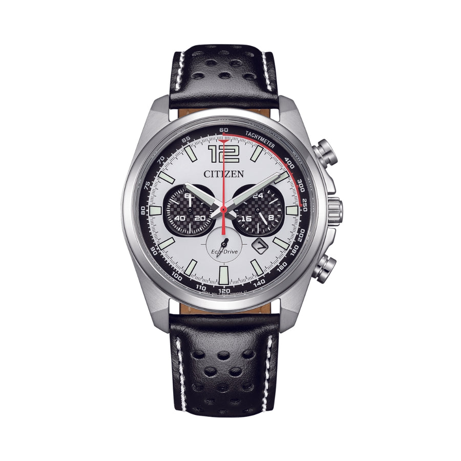 CITIZEN CA4640-09A Eco-Drive Male Leather White ø 41mm | Isetan KL Online Store