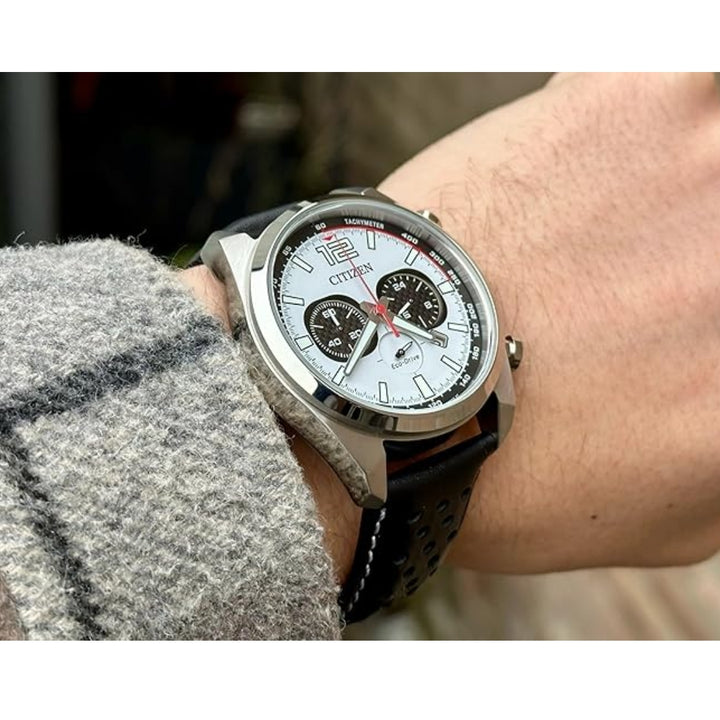 CITIZEN CA4640-09A Eco-Drive Male Leather White ø 41mm | Isetan KL Online Store