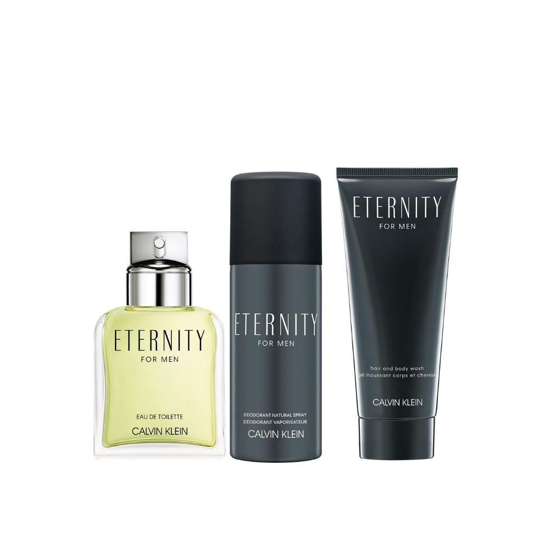 Gift Set 25 : CK Eternity EDT 100ml + Deo Spray 150ml + Shower Gel 100ml