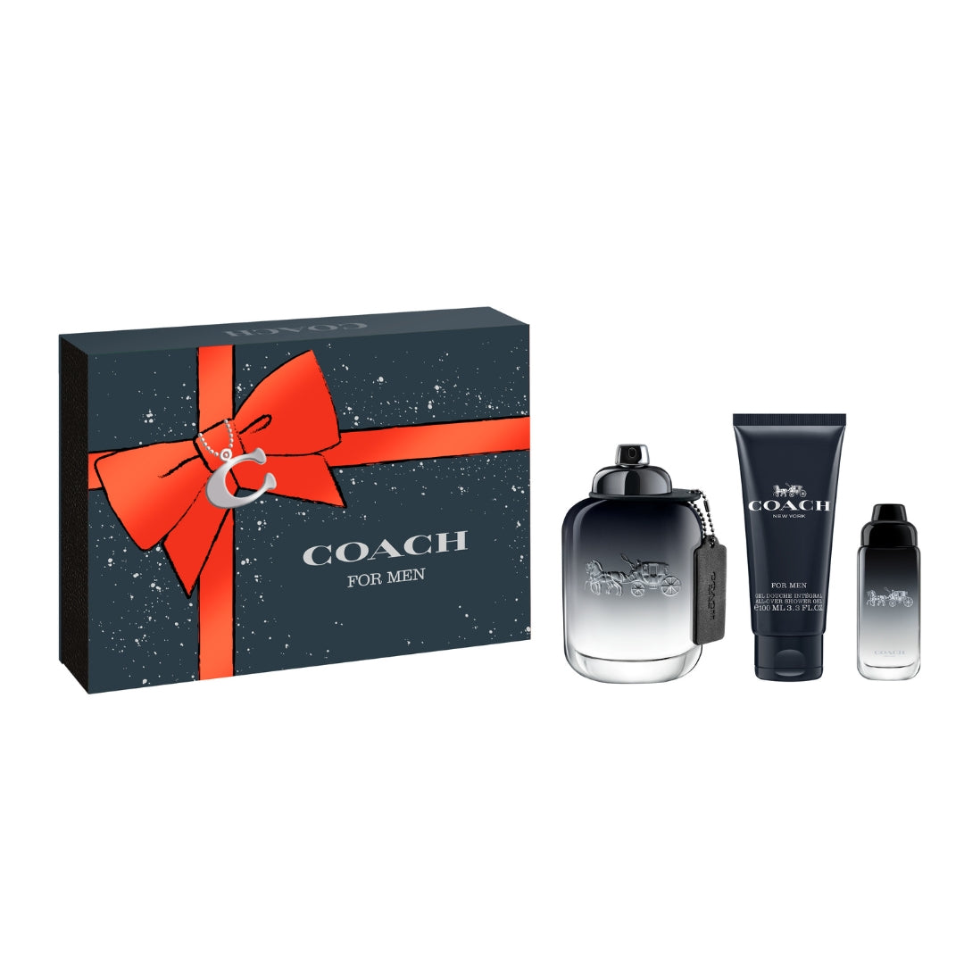 Gift Set 25 : Coach Man EDT 100ml + 15ml + Shower Gel 100ml
