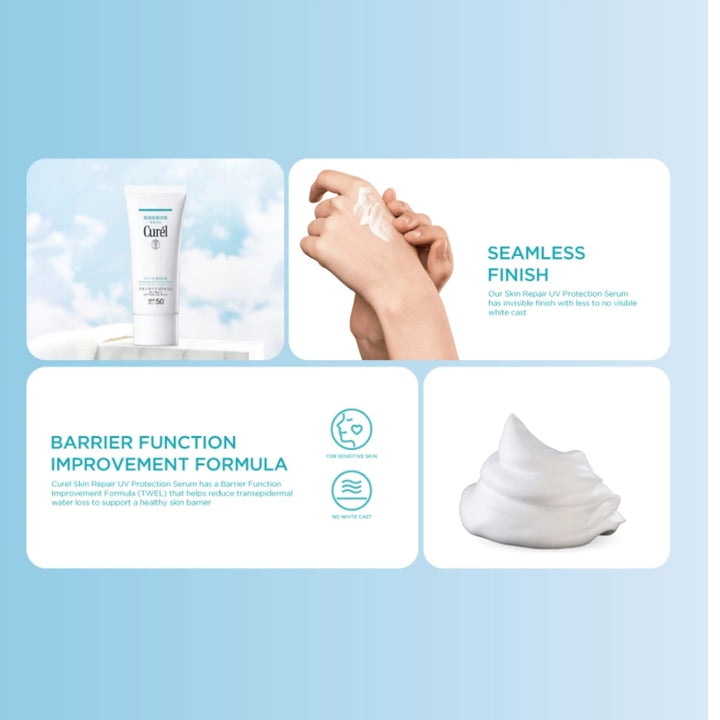 CUREL Skin Repair UV Protection Serum SPF50 PA+++ 60ml | Isetan KL Online Store