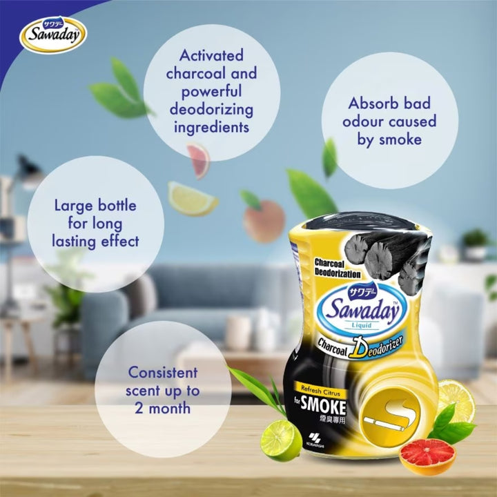 [Bundle of 2] Charcoal Deodorizer 350ml - Refresh Citrus Smoke