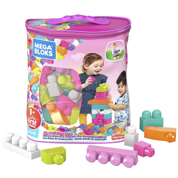 DCH54 First Builders Big Building Bag (60 Pcs) Pink