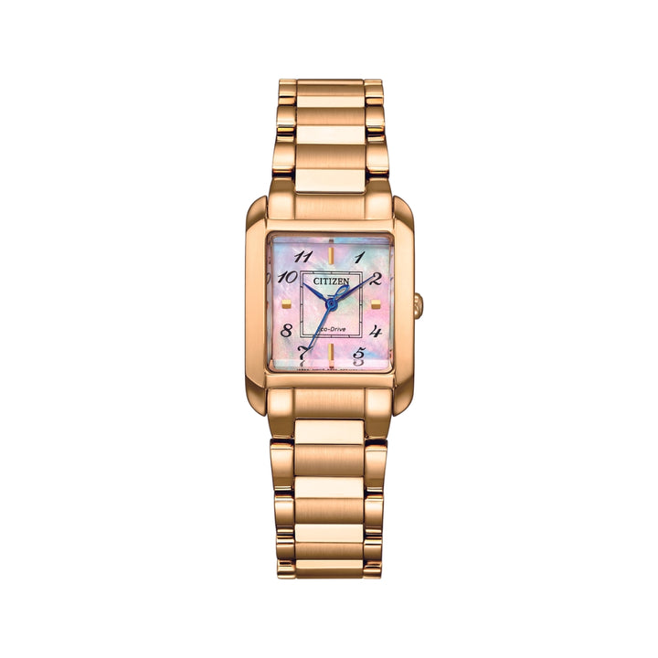 EW5603-89Y Eco-Drive L Square Ladies Watch - Mother of Pearl