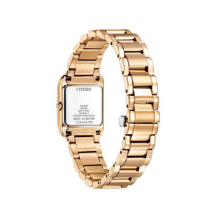 EW5603-89Y Eco-Drive L Square Ladies Watch - Mother of Pearl