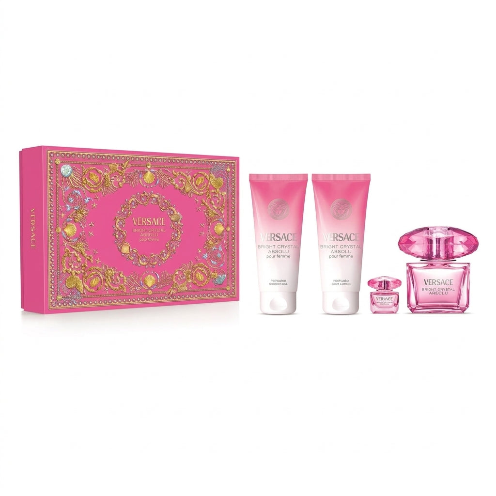 Gift Set : Versace Bright Crystal Absolu EDP 90ml-LIMITED EDITION
