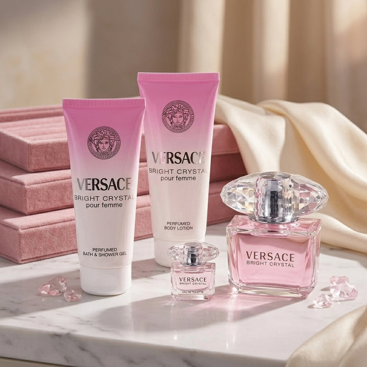 Gift Set : Versace Bright Crystal 90ml- LIMITED EDITION