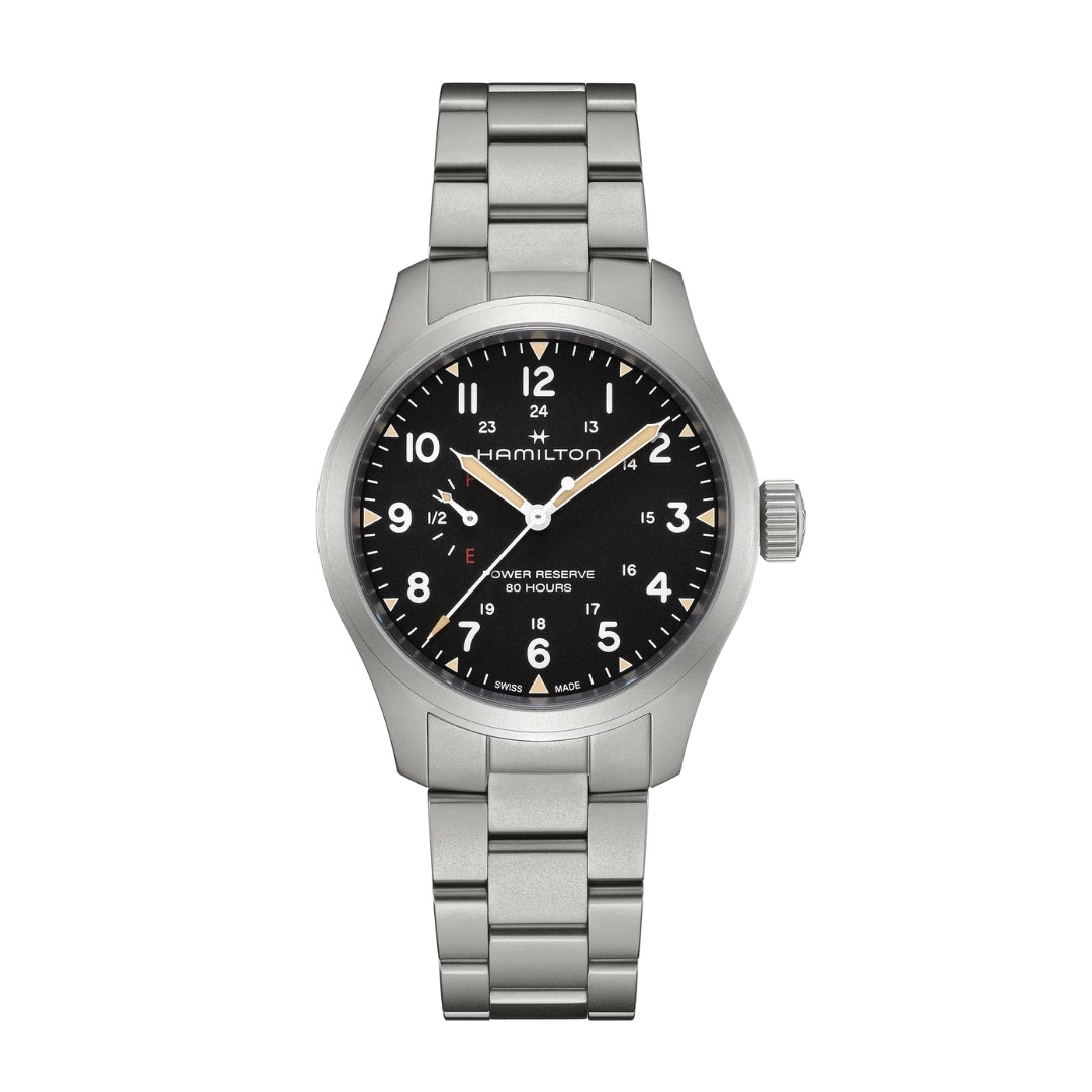 Khaki Field Mechanical Power Reserve - Black