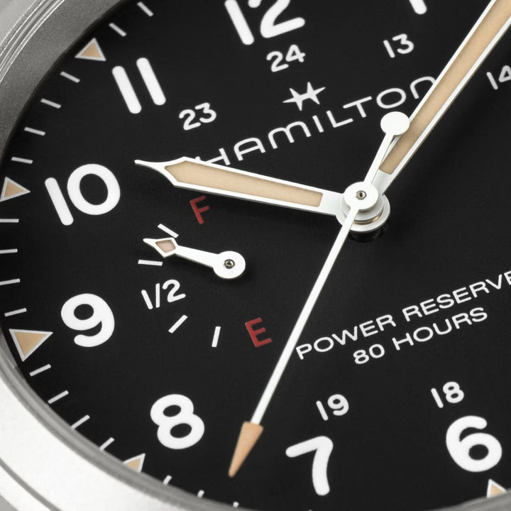 Khaki Field Mechanical Power Reserve - Black