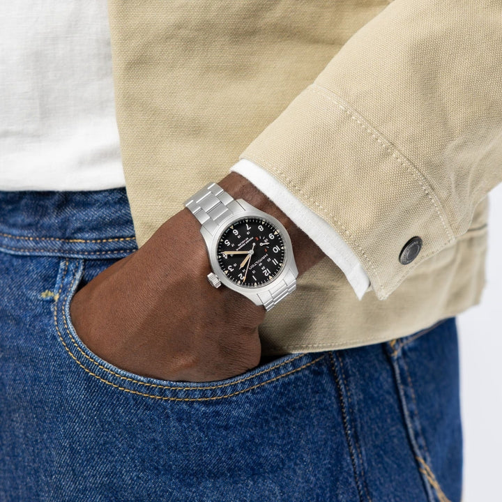 Khaki Field Mechanical Power Reserve - Black